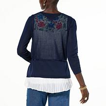 Nina Leonard Tie-Front Bolero