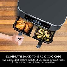 Ninja Foodi 8-Quart  6-in-1 DualZone Air Fryer with Racks & Kebabs