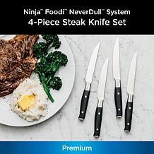 Ninja K32004 Foodi NeverDull System 4-Piece Steak Knife Set, Premium