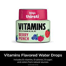 Ninja Thirsti Vitamins Berry Punch Flavored Water Drops
