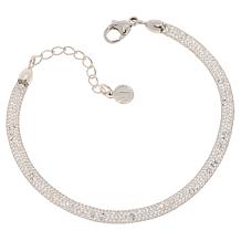 Nomination Italy Sterling Silver Mesh and Crystal Bracelet