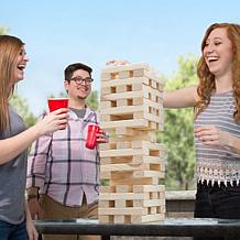 Nontraditional Giant Wooden Blocks Tower Stacking Game by Hey! Play!