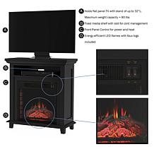 Northwest 29" Electric Fireplace TV Stand - Black