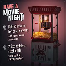 Nostalgia 2.5 oz. Kettle 48" Popcorn Cart in Red/White