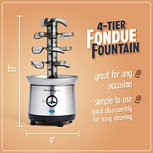 Nostalgia 2lb Stainless Steel Cascading Fondue Fountain 