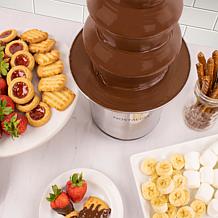 Nostalgia 4-Tier 2lb Stainless Steel Chocolate Fondue Fountain
