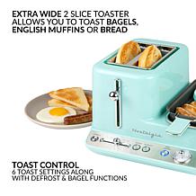 Nostalgia CLBS3AQ Retro 3-in-1 Breakfast Station - Aqua