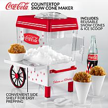 Nostalgia Coca-Cola Snow Cone Maker and Shaved Ice Storage