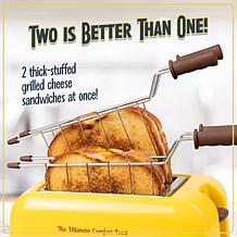 Nostalgia Deluxe Grilled Cheese Sandwich Toaster in Yellow