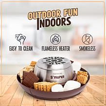 Nostalgia NLSM4BR Indoor Electric Stainless Steel S'mores Maker wit...