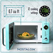 Nostalgia NRMO7AQ6A Retro 0.7 CuFt 700-Watt Countertop Microwave, Aqua