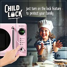Nostalgia NRMO7PK6A Retro 0.7 CuFt 700-Watt Countertop Microwave, Pink