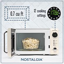 Nostalgia Retro 0.7 Cubic Foot 700-Watt Microwave Oven Ivory