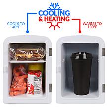 Nostalgia Retro 6-Can Cooling and Heating Refrigerator in Aqua