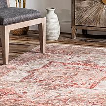 nuLOOM 2' 6" x 6' Harriet Vintage Medallion Fringe Area Rug