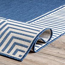 nuLOOM 3' 6" x 5' Asha Simple Border Indoor/Outdoor Area Rug