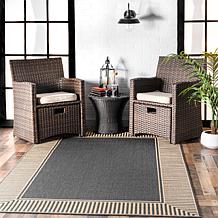 nuLOOM 3' 6" x 5' Asha Simple Border Indoor/Outdoor Area Rug
