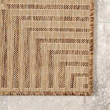 nuLOOM 3' 6" x 5' Asha Simple Border Indoor/Outdoor Area Rug
