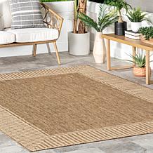 nuLOOM 3' 6" x 5' Asha Simple Border Indoor/Outdoor Area Rug