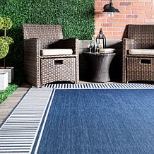 nuLOOM 3' 6" x 5' Asha Simple Border Indoor/Outdoor Area Rug