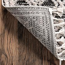 nuLOOM 3' x 5' Ansley Moroccan Lattice Tassel Area Rug