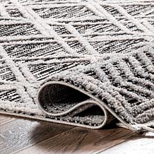 nuLOOM 4' x 6' Ansley Moroccan Lattice Tassel Area Rug 