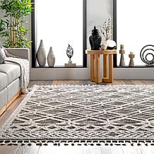 nuLOOM 4' x 6' Ansley Moroccan Lattice Tassel Area Rug 