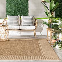 nuLOOM 4' x 6' Asha Simple Border Indoor/Outdoor Area Rug