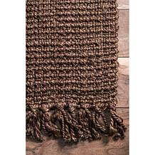 nuLOOM 4' x 6' Daniela Farmhouse Chunky Jute Area Rug 
