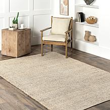 nuLOOM 4' x 6' Elfriede Farmhouse Jute Blend Area Rug 