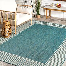 nuLOOM 5' x 8' Asha Simple Border Indoor/Outdoor Area Rug