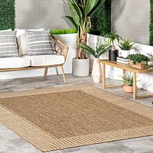 nuLOOM 6' 7" x 9' Asha Simple Border Indoor/Outdoor Area Rug