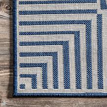 nuLOOM 6' 7" x 9' Asha Simple Border Indoor/Outdoor Area Rug 