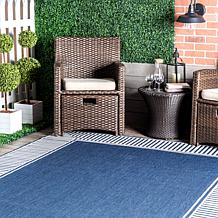 nuLOOM 6' 7" x 9' Asha Simple Border Indoor/Outdoor Area Rug 