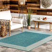 nuLOOM 6' 7" x 9' Asha Simple Border Indoor/Outdoor Area Rug 