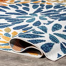 nuLOOM 6' 7" x 9' Monique Floral Indoor/Outdoor Area Rug