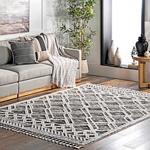 nuLOOM 7' 10" x 10' 10" Ansley Moroccan Lattice Tassel Area Rug