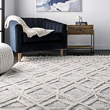 nuLOOM 7' 10" x 10' 10" Ansley Moroccan Lattice Tassel Area Rug