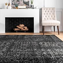 nuLOOM Arlena Vintage Traditional Area Rug 4' x 6' Black
