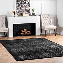 nuLOOM Arlena Vintage Traditional Area Rug 6' 7" x 9' Black