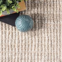 nuLOOM Ashli Solid Farmhouse Jute 4' x 6' Area Rug