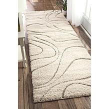 nuLOOM Carolyn Modern Shag Area Rug - 2' 6" x 6' Cream
