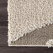 nuLOOM Carolyn Modern Shag Area Rug - 6' 7" x 9' Cream