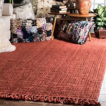 nuLOOM Daniela Farmhouse Chunky Jute Area Rug - 7' 6" x 9' 6" Brick