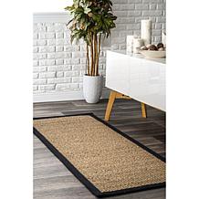 nuLOOM Elijah Farmhouse Seagrass Area Rug 2' 6" x 6' Black