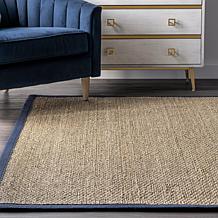 nuLOOM Elijah Farmhouse Seagrass Area Rug 5' x 8' Navy