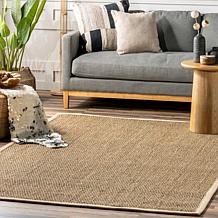 nuLOOM Elijah Farmhouse Seagrass Area Rug 8' x 10' Beige