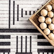 nuLOOM Evia Tribal Stripes Machine Washable 5' x 8' Area Rug