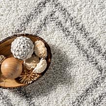 nuLOOM Iola Geometric Shag Area Rug - 6' 7" x 9' White