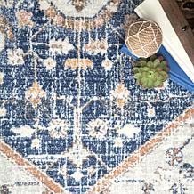 nuLOOM Jacquie Vintage Floral Area Rug - 2' 8" x 8' Blue